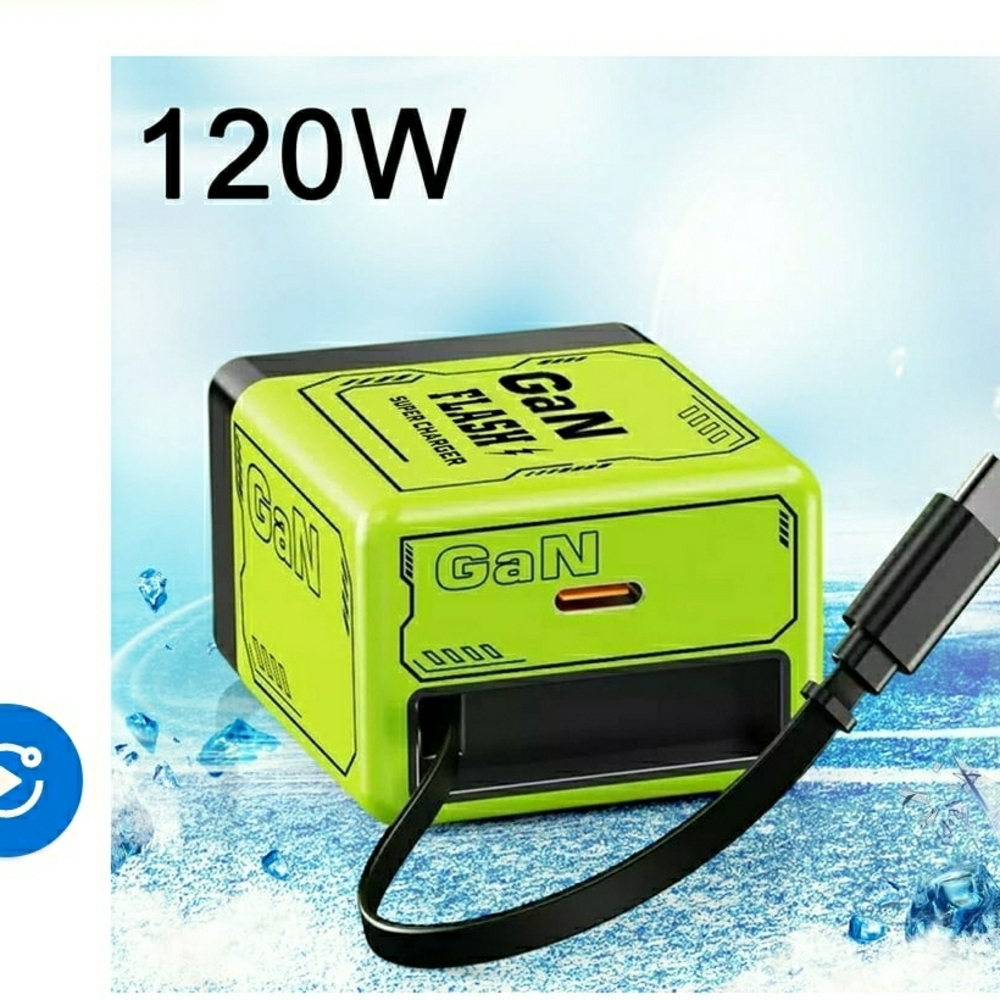 GaN 120W Fast Charger - Neon Green